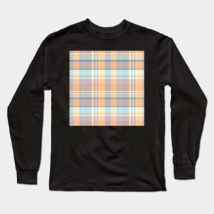 Spring Aesthetic Iona 1 Hand Drawn Textured Plaid Pattern Long Sleeve T-Shirt